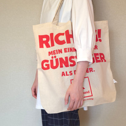 レッドレタートートバッグ